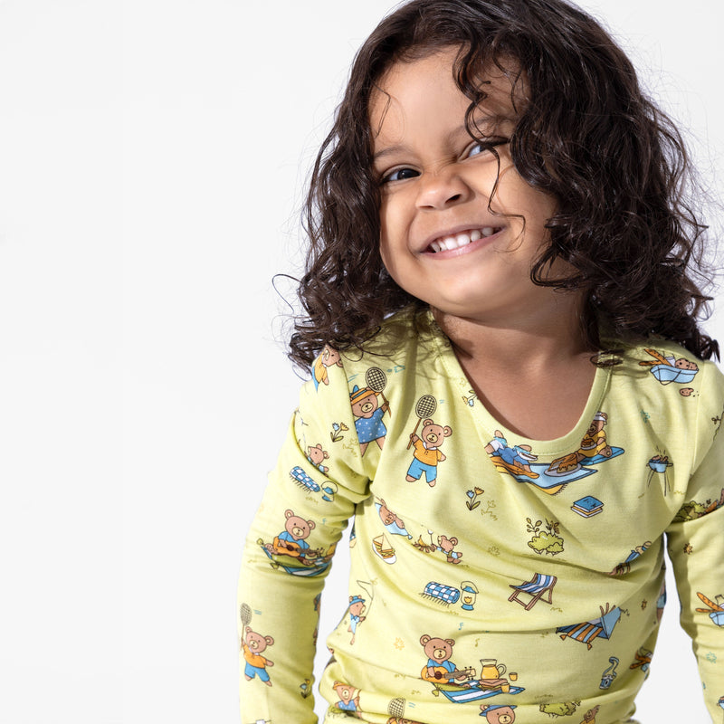 Teddy Bear Picnic Bamboo Kids Pajamas