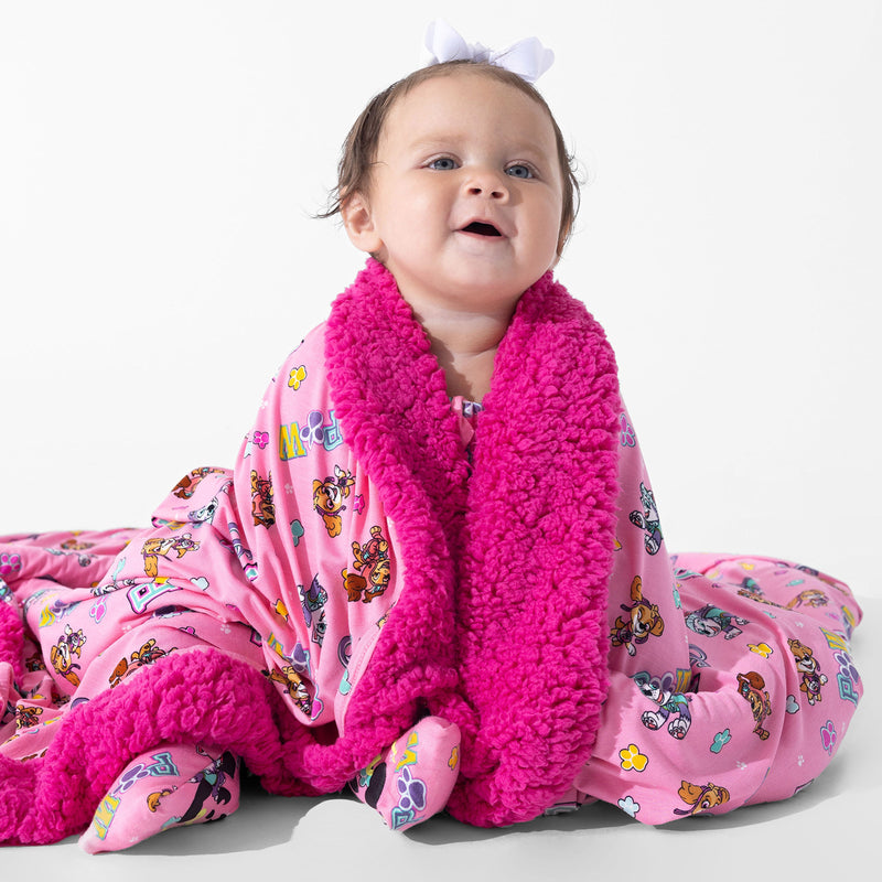 PAW Patrol: Varsity Pink Bamboo Sherpa Blanket