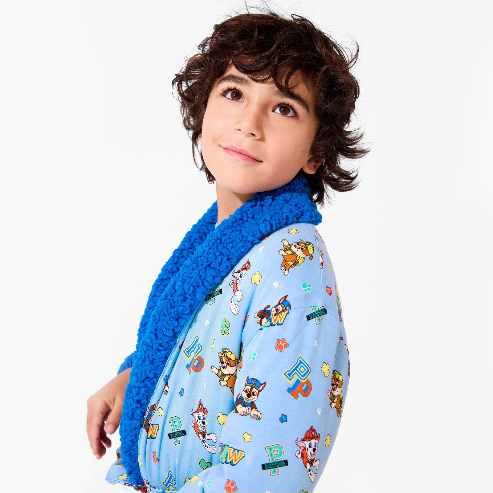 PAW Patrol: Varsity Blue Bamboo Kids Sherpa Robe