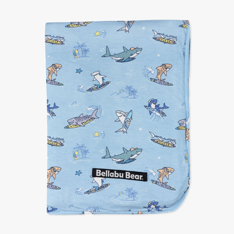Shark School Bamboo Blanket
