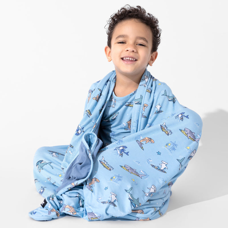 Shark School Bamboo Blanket