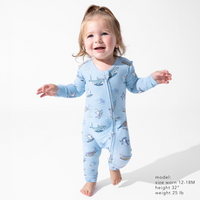 Shark School Bamboo Convertible Footie