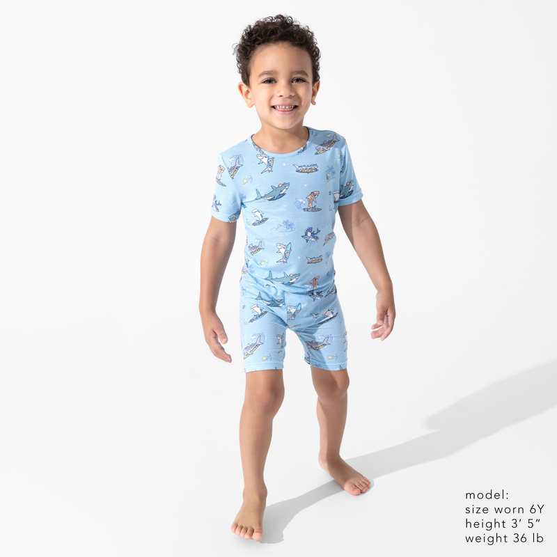 Shark School Bamboo Kids Pajama Short Set
