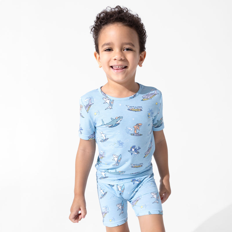 Shark School Bamboo Kids Pajama Short Set