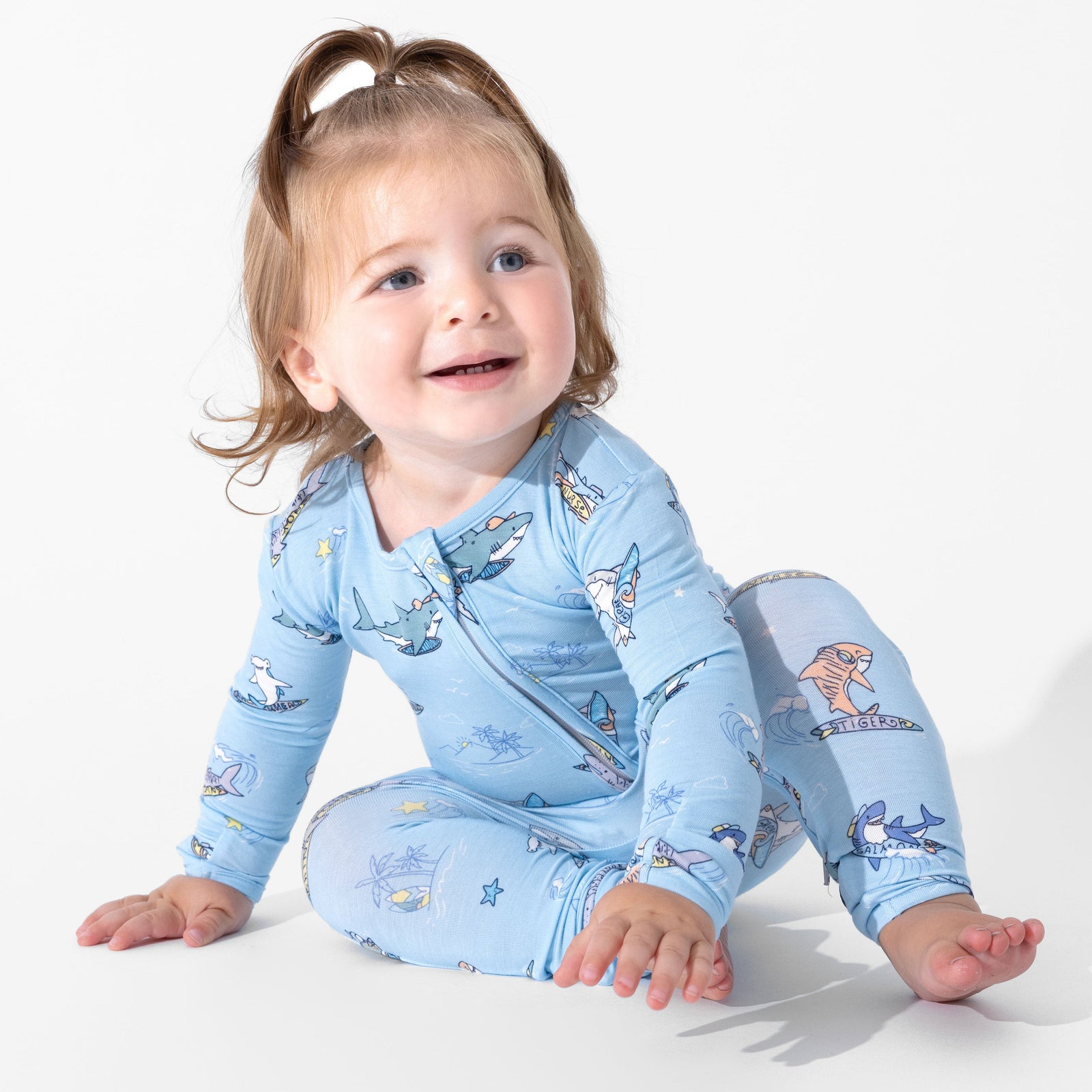 Shark School Bamboo Convertible Footie