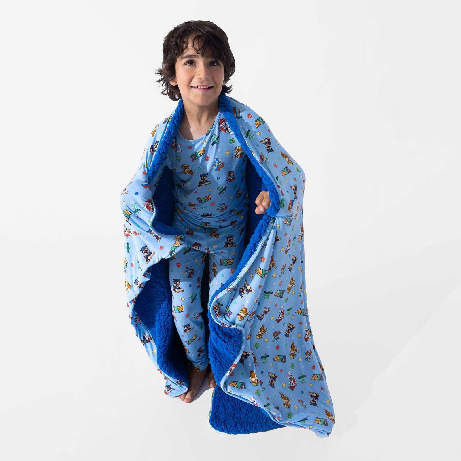 PAW Patrol: Varsity Blue Bamboo Sherpa Blanket