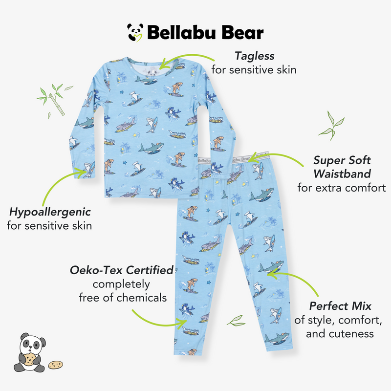Shark School Bamboo Kids Pajamas