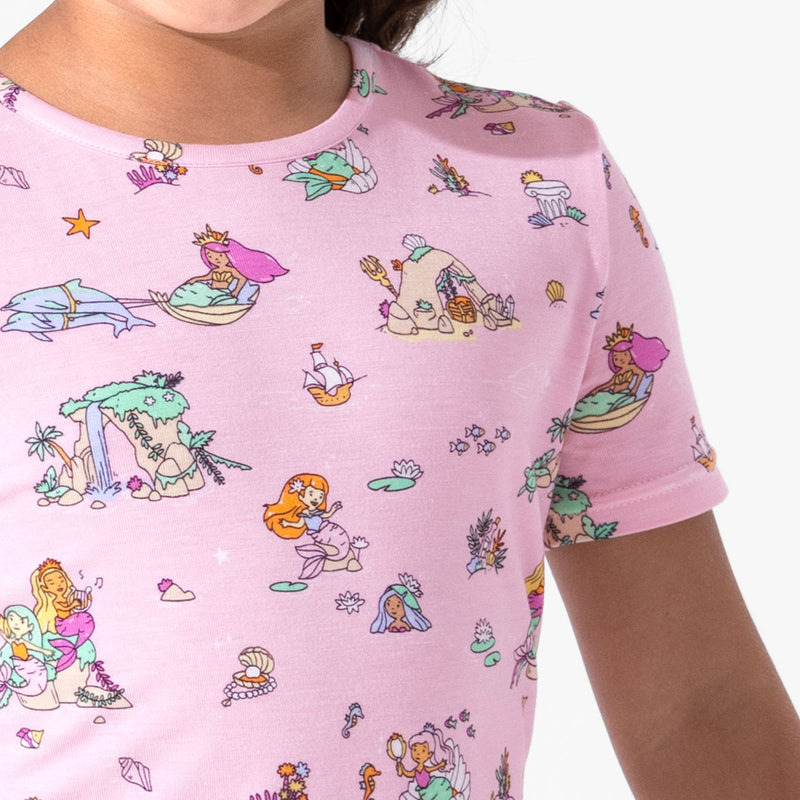 Mermaid Lagoon Bamboo Kids Pajama Short Set