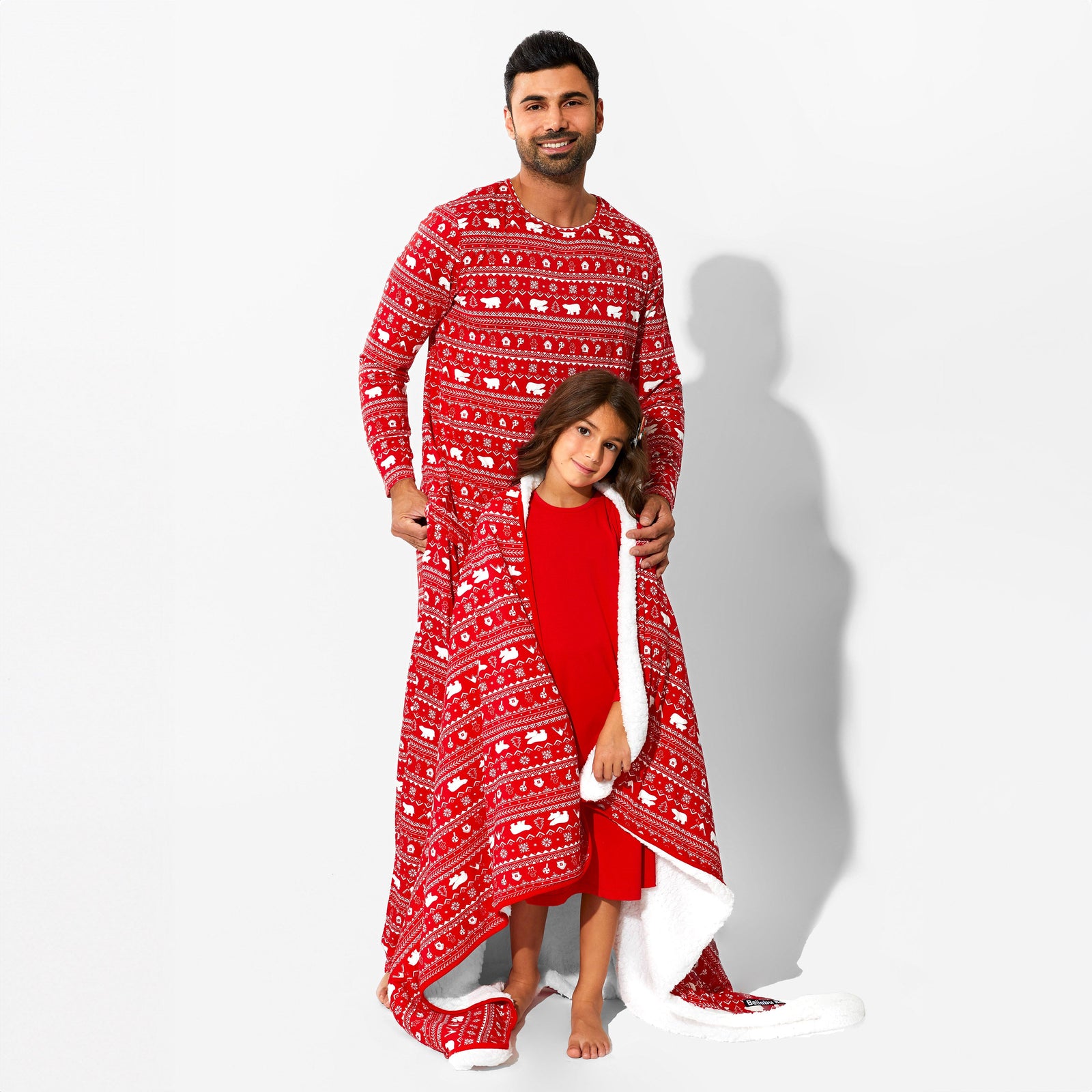 Polar Isle Red Bamboo Men's Pajama Set