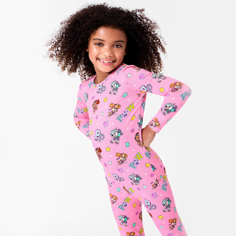 PAW Patrol: Varsity Pink Bamboo Kids Pajamas