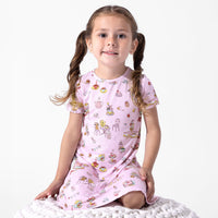 Tea Party Bamboo Girls' Short Sleeve Dress