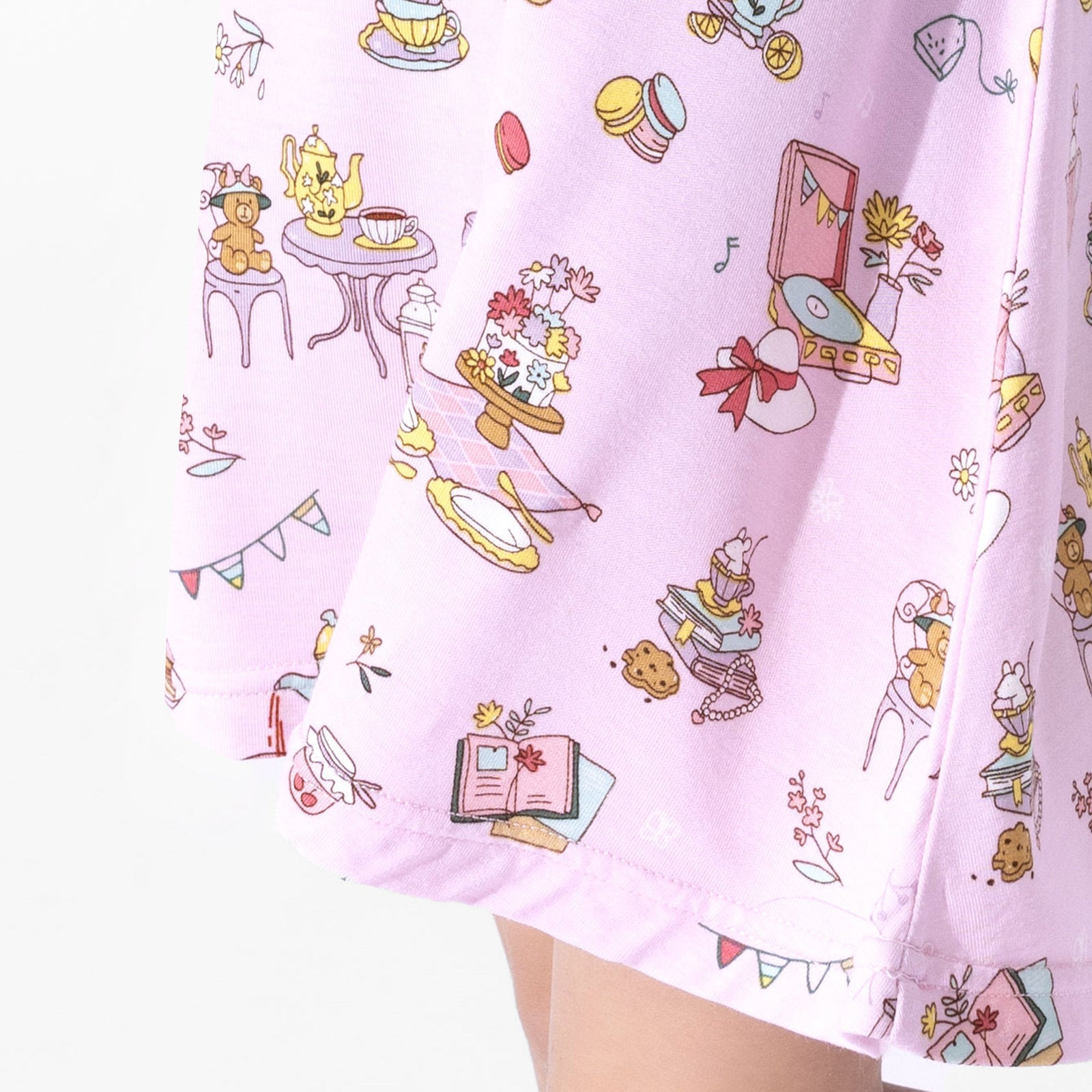 Tea Party Bamboo Girls' Short Sleeve Dress