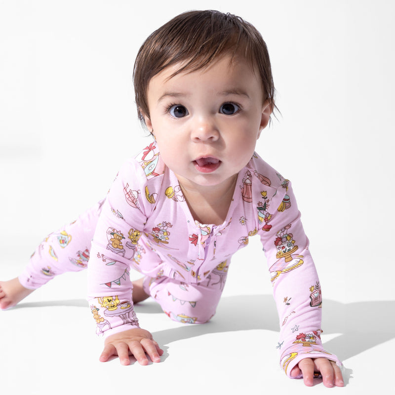 Tea Party Bamboo Convertible Footie