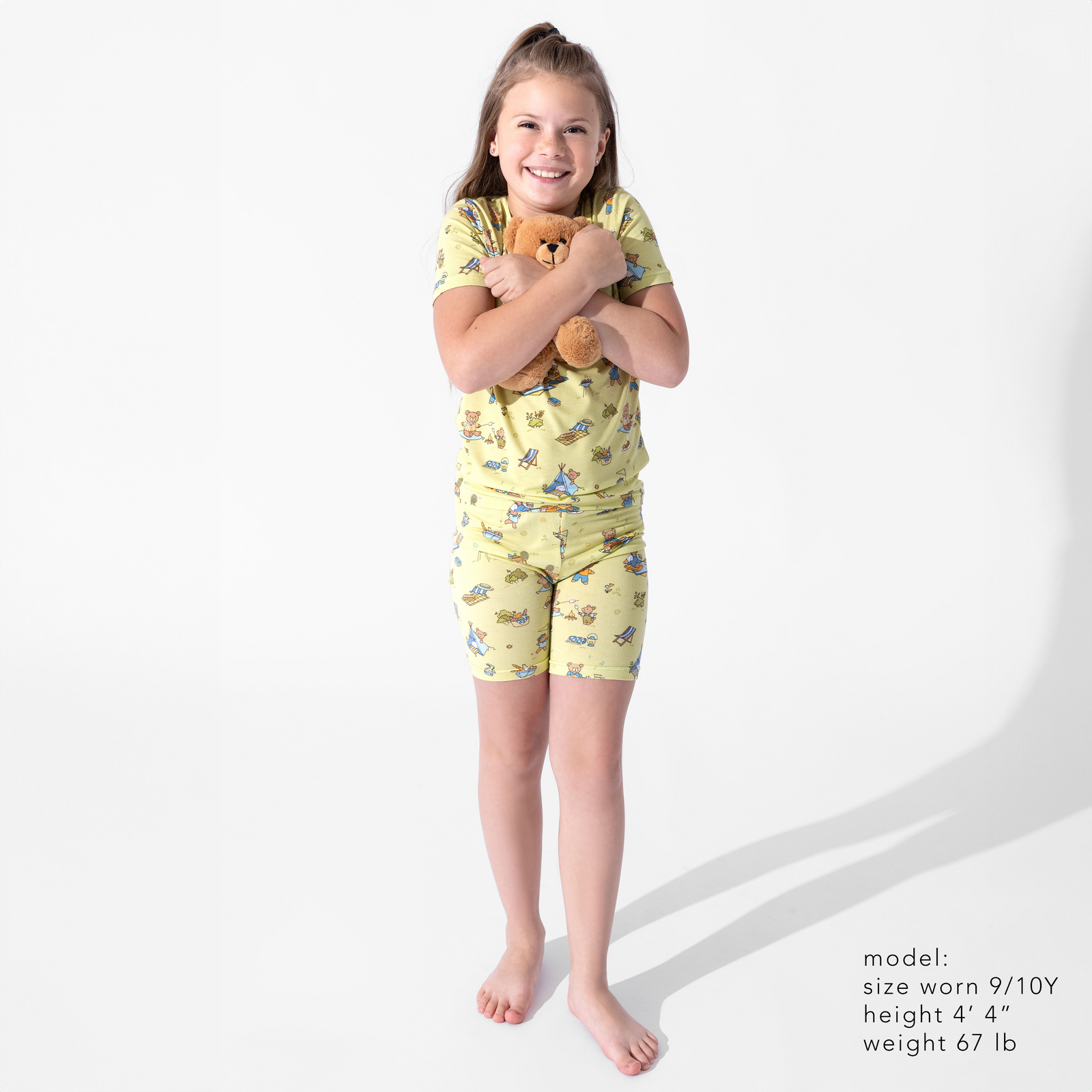 Teddy Bear Picnic Bamboo Kids Pajama Short Set