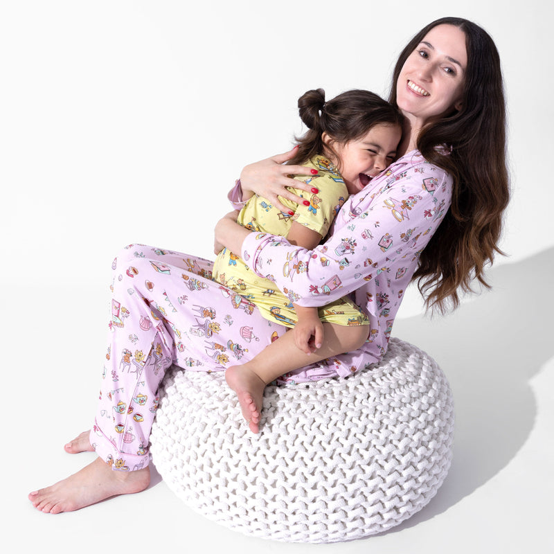 Teddy Bear Picnic Bamboo Girls' Short Sleeve Dress