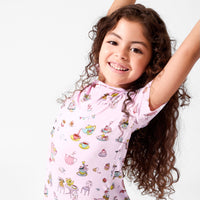 Tea Party Bamboo Girls' Short Sleeve Dress