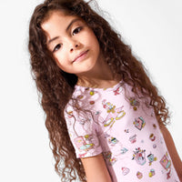 Tea Party Bamboo Girls' Short Sleeve Dress