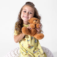 Teddy Bear Picnic Bamboo Girls' Short Sleeve Dress