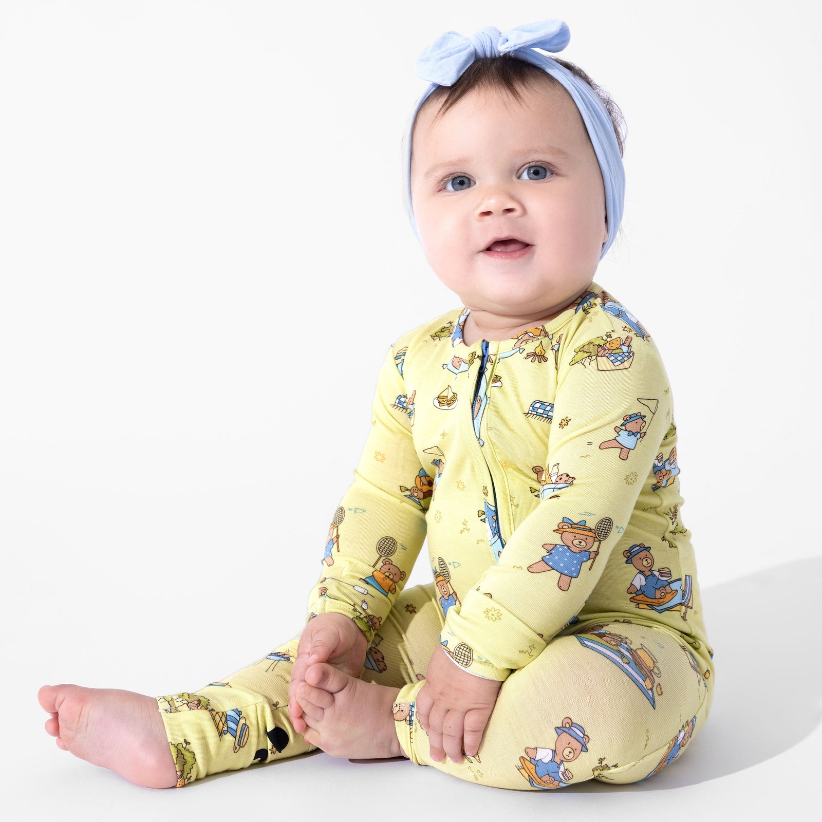 Teddy Bear Picnic Bamboo Convertible Footie