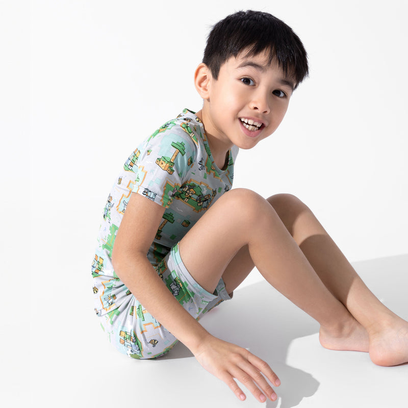 Minecraft Overworld Dreams Bamboo Kids Pajama Short Set