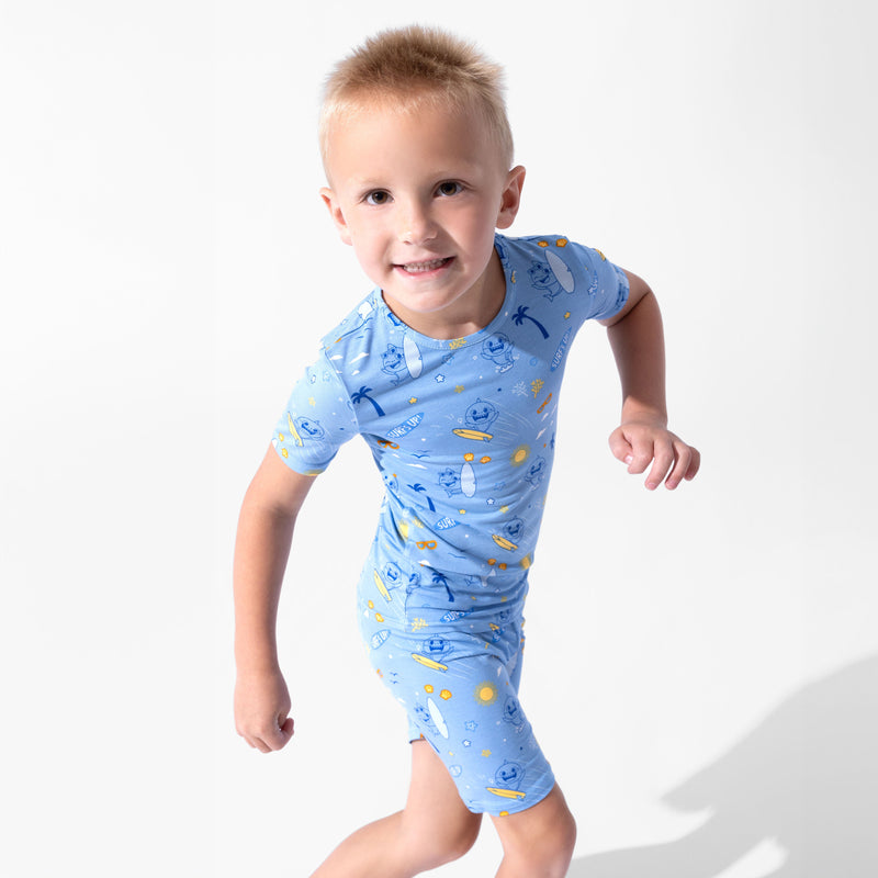 Baby Shark Surf Bamboo Kids Pajama Short Set