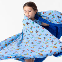 PAW Patrol: Varsity Blue Bamboo Sherpa Blanket