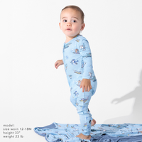 Shark School Bamboo Convertible Footie